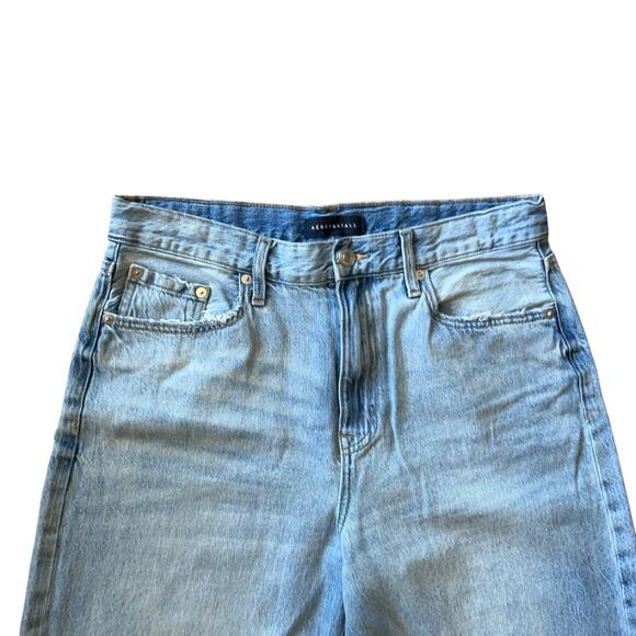 Aeropostale Wide Leg Jeans Light Wash High Rise Y2K Baggy 2000s Revival 12 - Picture 2 of 9